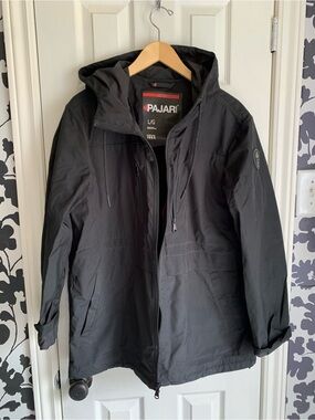 Pajar Black Hooded Men's Raincoat rain repellant spring jacket